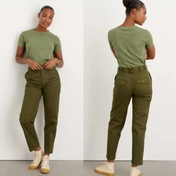 Alex Mill Boyish Chino Pant in Military Olive Green Size 4 - Picture 1 of 13